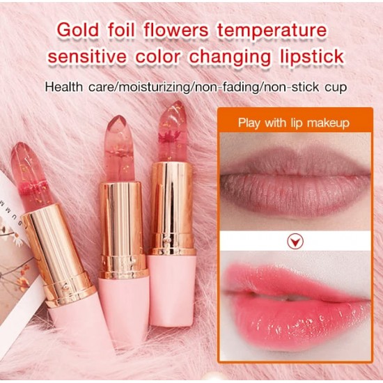 Gelee-Farbwechselnde Lippenstifte mit getrockneten Blumen