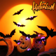  Halloween-Atmosphre mit leuchtenden 3D-Fledermusen