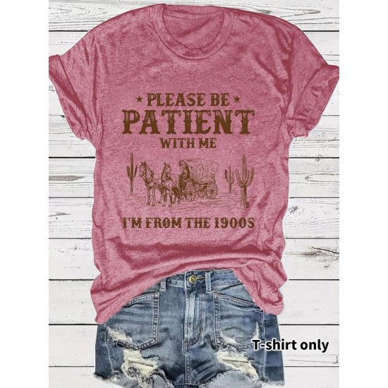 I'M From 1900S Vintage monogrammiert Rundhalsausschnitt Damen-T-Shirt