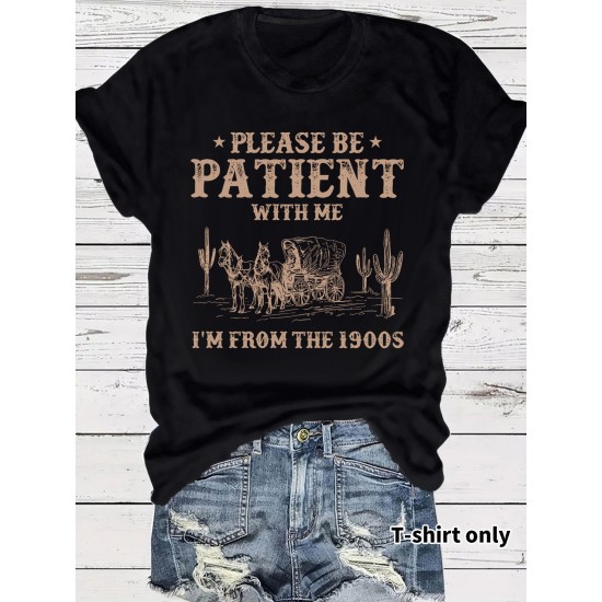 I'M From 1900S Vintage monogrammiert Rundhalsausschnitt Damen-T-Shirt