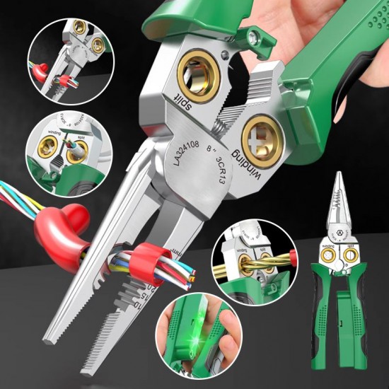 8-in-1-Multifunktions-Drahtschneiderschere mit elektrischem Test