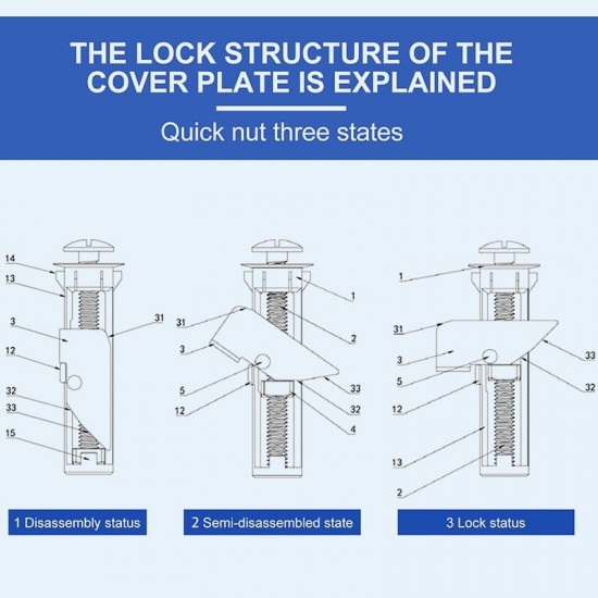 Kaufen Sie 1 und erhalten Sie 1 gratisHochleistungs-Toilettensitz-Befestigungsschrauben-Kit