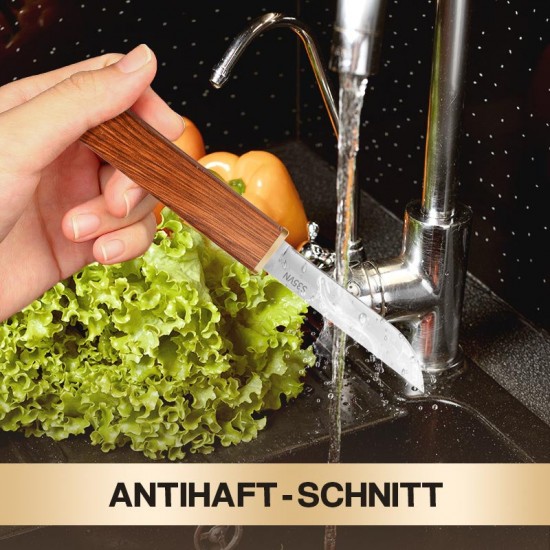 2-in-1-Doppelmesserset mit Holzgriff