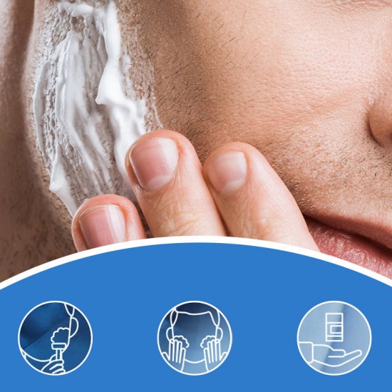 2-in-1-Rasier- und Reinigungscreme-Stick für Mnner