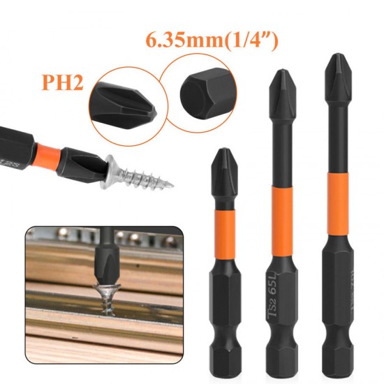 Pousbo Magnetic Cross Impact Screwdriver Bits Set