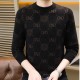 Verdickter bedruckter Pullover mit Rundhalsausschnitt für Herren