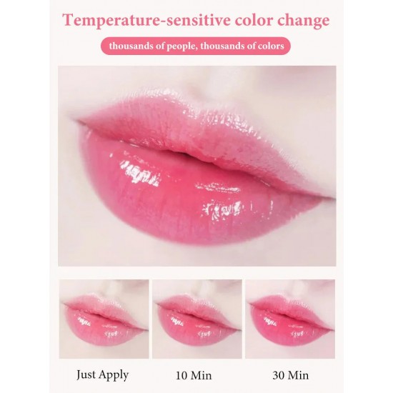 Lippenstift mit Blumenfarbwechsel