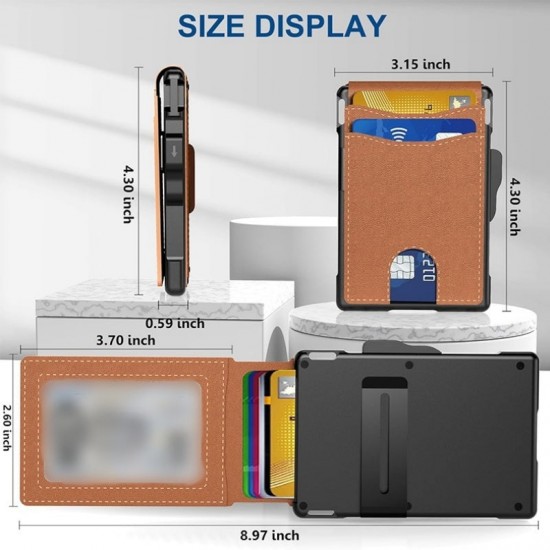 Herren-Geldbrse, zweifach gefaltet, minimalistisch