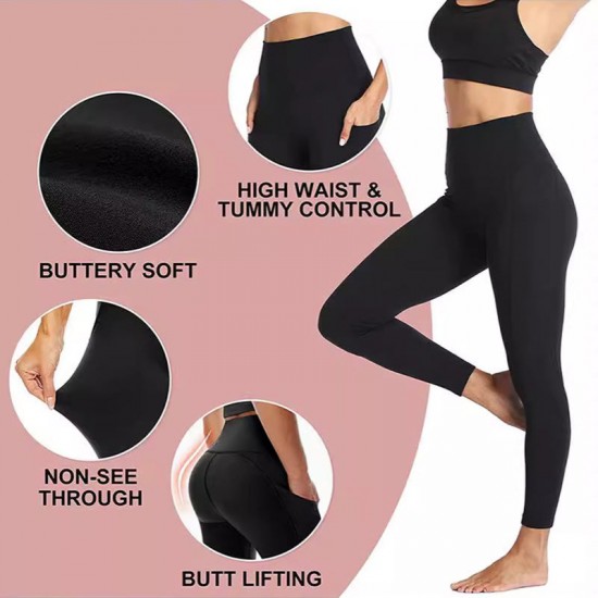  Figurformende High-Waist-Leggings mit Po-Lift & Seitentasche | 37% OFF