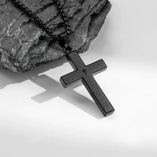 Edelstahl-Kreuz-Anhnger-Halskette für Mnner und Frauen