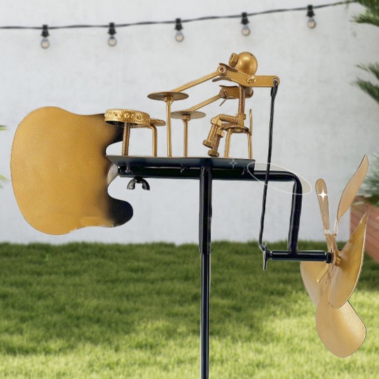 Handgefertigte Metal-Rockband-Windmühle