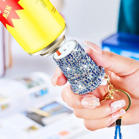 Funkelnder Strass-Milchtee-Feuerzeug-Schlüsselanhnger