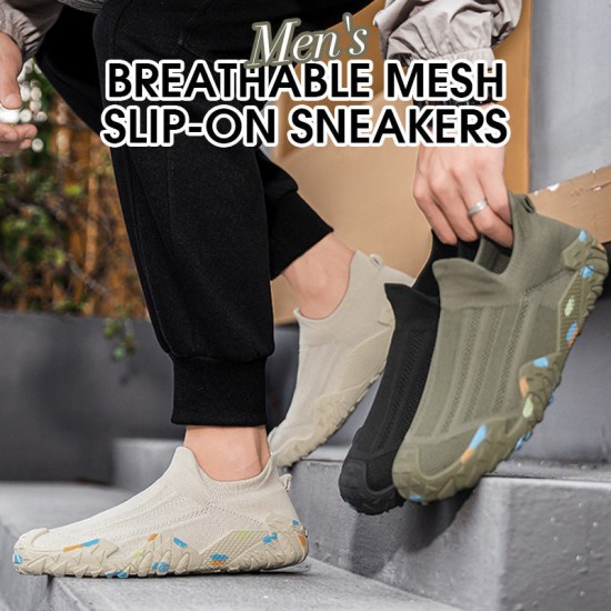 Atmungsaktive Slip-On-Sneaker aus Mesh für Herren