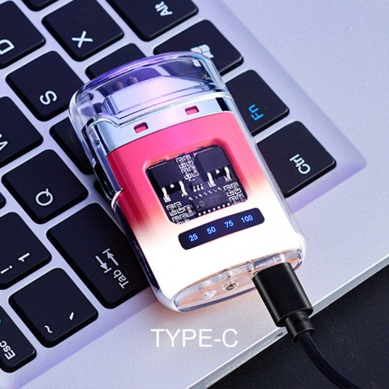 Wiederaufladbares, windfestes Feuerzeug mit Digitalanzeige und Pulsfunktion