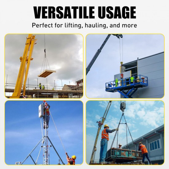 Schwerlast-Flaschenzugsystem-Kit mit Karabinerhaken